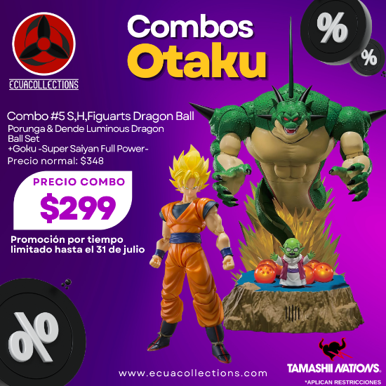 Imagen de Combo #5 S,H,Figuarts Dragon Ball Porunga & Dende Luminous Dragon Ball Set +Goku -Super Saiyan Full Power-