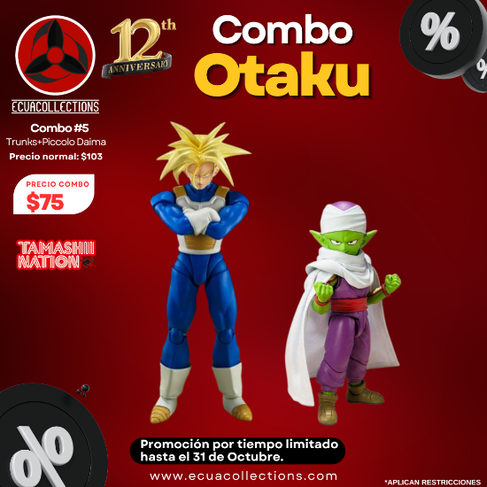 Imagen de Combo 5 S.H. Figuarts Dragon Ball Z - Super Saiyan Trunks (Latent Power) + S.H. Figuarts Dragon Ball Daima - Piccolo (Mini)